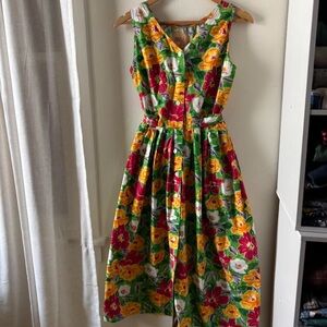 Vintage Talbots Floral Midi Dress